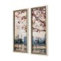14501 - City Sunset by Mercana Studio a Hand Embellished Textured Framed Art Print Matted under Glass