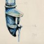 14502 - Vintage Motor I by Mercana Studio a Hand Embellished Textured Framed Art Print