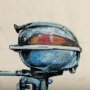14502 - Vintage Motor I by Mercana Studio a Hand Embellished Textured Framed Art Print