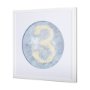 14506 - Numbers III by Mercana Studio a Hand Embellished Textured Framed Art Print Matted under Glass