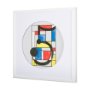 14508 - Numbers V by Mercana Studio a Hand Embellished Textured Framed Art Print Matted under Glass