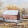 14524 - Farmland View I by Mercana Studio a Hand Embellished Textured Framed Art Print