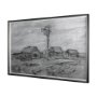 14531 - Farm view sketch I by Mercana Studio a Hand Embellished Textured Framed Art Print Matted under Glass