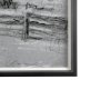 14532 - Farm view sketch II by Mercana Studio Hand Embellished Textured Framed Art Print Matted under Glass