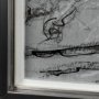 14532 - Farm view sketch II by Mercana Studio Hand Embellished Textured Framed Art Print Matted under Glass