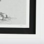 14536 - Botanical sketches III (Grey) by Mercana Studio Hand Embellished Framed Art Print Matted under Glass