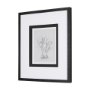 14538 - Botanical sketches V (Grey) by Mercana Studio Hand Embellished Framed Art Print Matted under Glass