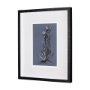 14578 - Botanical sketches IV (Blue) by Mercana Studio Hand Embellished Framed Art Print Matted under Glass