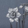 14582 - Botanical sketches I (Blue) by Mercana Studio Hand Embellished Framed Art Print Matted under Glass