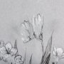 14588 - Botanical sketches III (Grey) by Mercana Studio Hand Embellished Framed Art Print Matted under Glass