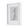 14589 - Botanical sketches IV (Grey) by Mercana Studio Hand Embellished Framed Art Print Matted under Glass