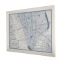 14638 - Manhattan Map II by Mercana Studio a Hand Embellished Textured Framed Art Print Matted under Glass