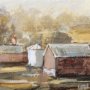 102327-FL - Farmland view  I by Mercana Studio a Hand Embellished Textured Framed Canvas
