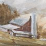 102328-L - Farmland view  II by Mercana Studio a Hand Embellished Textured Canvas