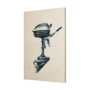 102349-S - Vintage Motor II by Mercana Studio a Hand Embellished Textured Canvas
