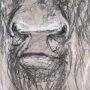 102358-S - Sketch of animal IX (Bison) by Mercana Studio a Hand Embellished Textured Canvas