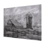 102360-L - Farm view sketch II by Mercana Studio a Hand Embellished Textured Canvas