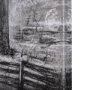 102360-L - Farm view sketch II by Mercana Studio a Hand Embellished Textured Canvas