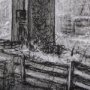 102360-S - Farm view sketch II by Mercana Studio a Hand Embellished Textured Canvas