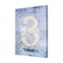 102363-L - Numbers III by Mercana Studio a Hand Embellished Textured Canvas