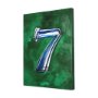 102367-S - Numbers VII by Mercana Studio a Hand Embellished Textured Canvas