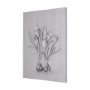 102375-L - Botanical sketches V (Grey) by Mercana Studio a Hand Embellished Textured Canvas