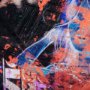 102379-S - Graffiti sculpture III by Mercana Studio a Hand Embellished Textured Canvas