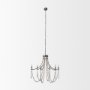 70047 - Selma White Wood Bead and Metal Chandelier