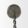 70047 - Selma White Wood Bead and Metal Chandelier