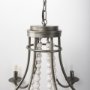 70047 - Selma White Wood Bead and Metal Chandelier