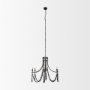 70050 - Selma Black Wood Bead and Metal Chandelier