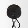 70050 - Selma Black Wood Bead and Metal Chandelier