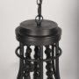 70050 - Selma Black Wood Bead and Metal Chandelier
