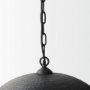 70057 - Karina 24" Round Matte Black Hammered Metal Dome Pendant Light 