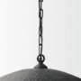 70058 - Karina 36" Round Matte Black Hammered Metal Dome Pendant Light 