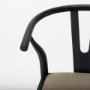 70193 - Trixie Black Wood Frame w/ Dark Taupe Fabric Seat Counter Stool