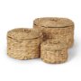 70229 - Kea Set of 3 Nesting Water Hyacinth Boxes with Lids