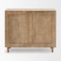 69952 - Tucker Light Brown Wood w/ Carved Arch Pattern 2 Door Accent Cabinet