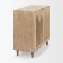 69952 - Tucker Light Brown Wood w/ Carved Arch Pattern 2 Door Accent Cabinet