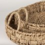70228 - Haini Set of 2 Large Basketweave Seagrass Trays w/ Loop Handles