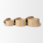 70231 - Kailini Set of 3 Nesting Seagrass & Palm Leaf Boxes with Lids 