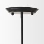 70199 - Farrah Frosted Glass Globe set in Matte Black Metal Pendant Ceiling Light