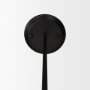 70199 - Farrah Frosted Glass Globe set in Matte Black Metal Pendant Ceiling Light