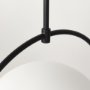 70199 - Farrah Frosted Glass Globe set in Matte Black Metal Pendant Ceiling Light