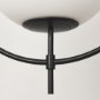 70199 - Farrah Frosted Glass Globe set in Matte Black Metal Pendant Ceiling Light
