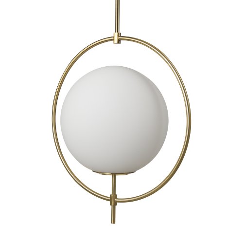 70198 - Farrah Frosted Glass Globe w/ Gold Metal Pendant Light