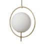 70198 - Farrah Frosted Glass Globe w/ Gold Metal Pendant Light