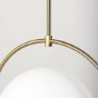 70198 - Farrah Frosted Glass Globe w/ Gold Metal Pendant Light