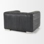 70190 - Ricciardo Black Leather Upholstered Arm Chair