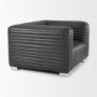 70190 - Ricciardo Black Leather Upholstered Arm Chair